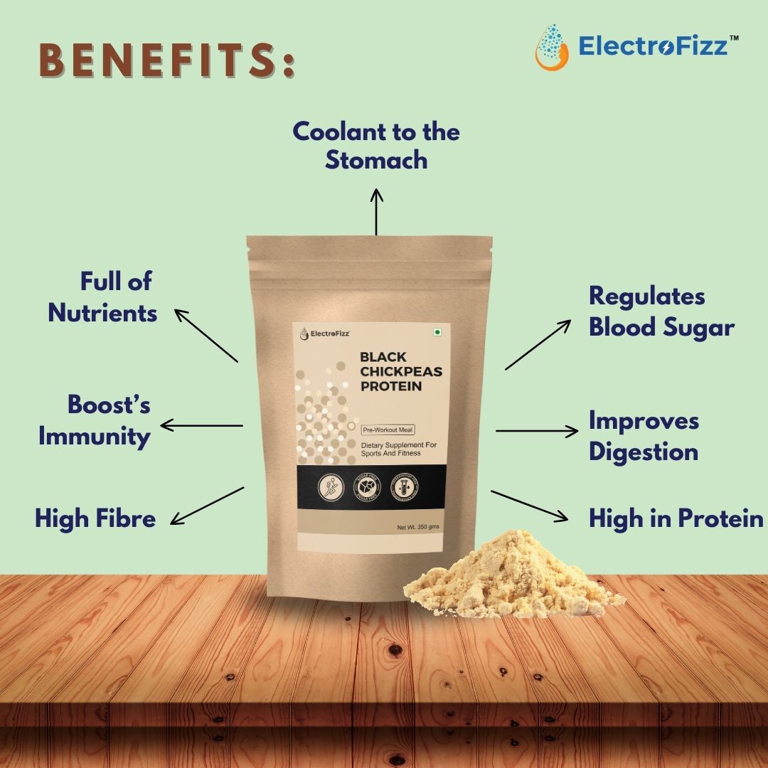 ElectroFizz Black Chickpeas Protein Powder with Rock Salt & Cumin- 350gms