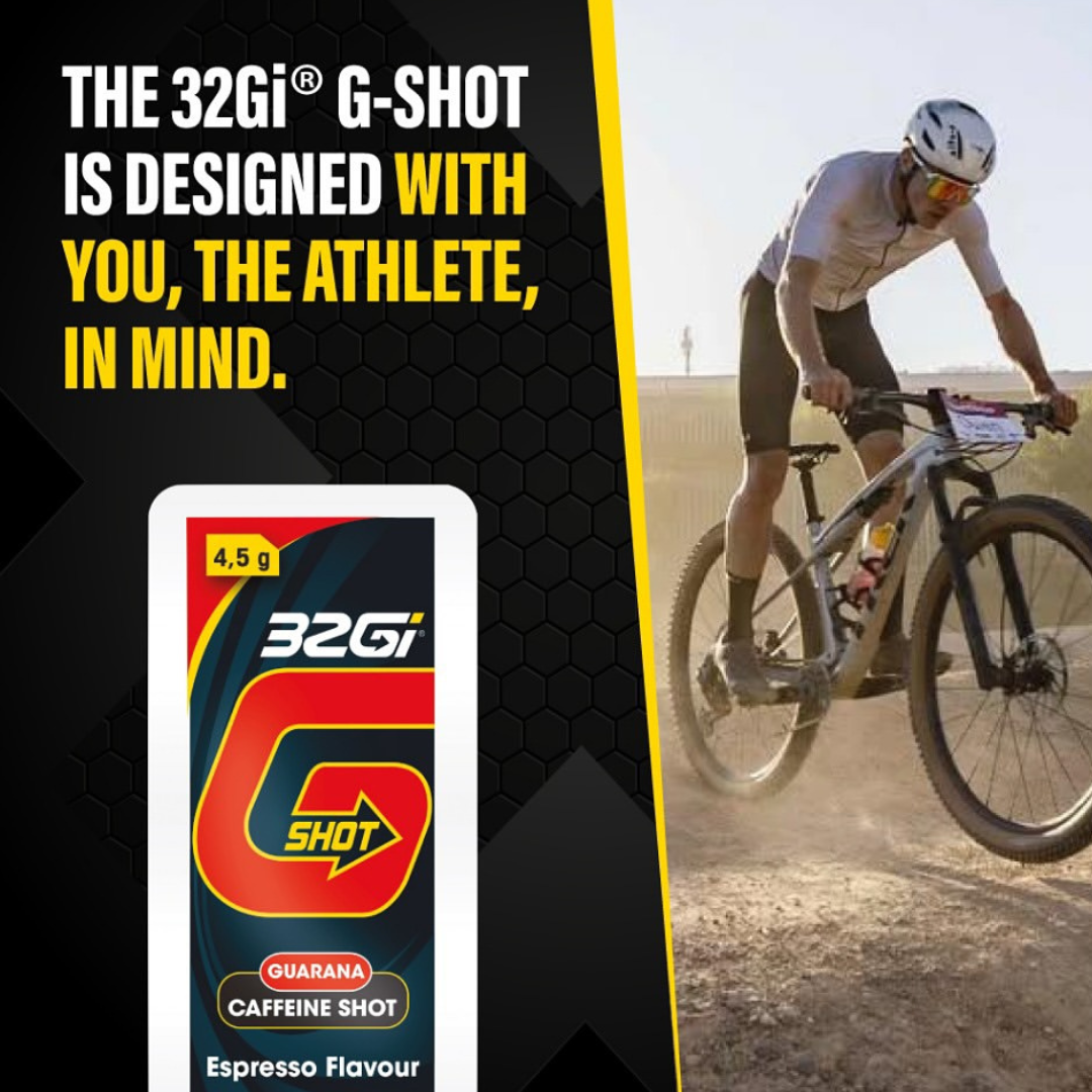 32Gi G-Shot Gel, potent 60 mg caffeine boost, liquid guarana, patented snap open technology, pre-workout boost - 4.5g each pack