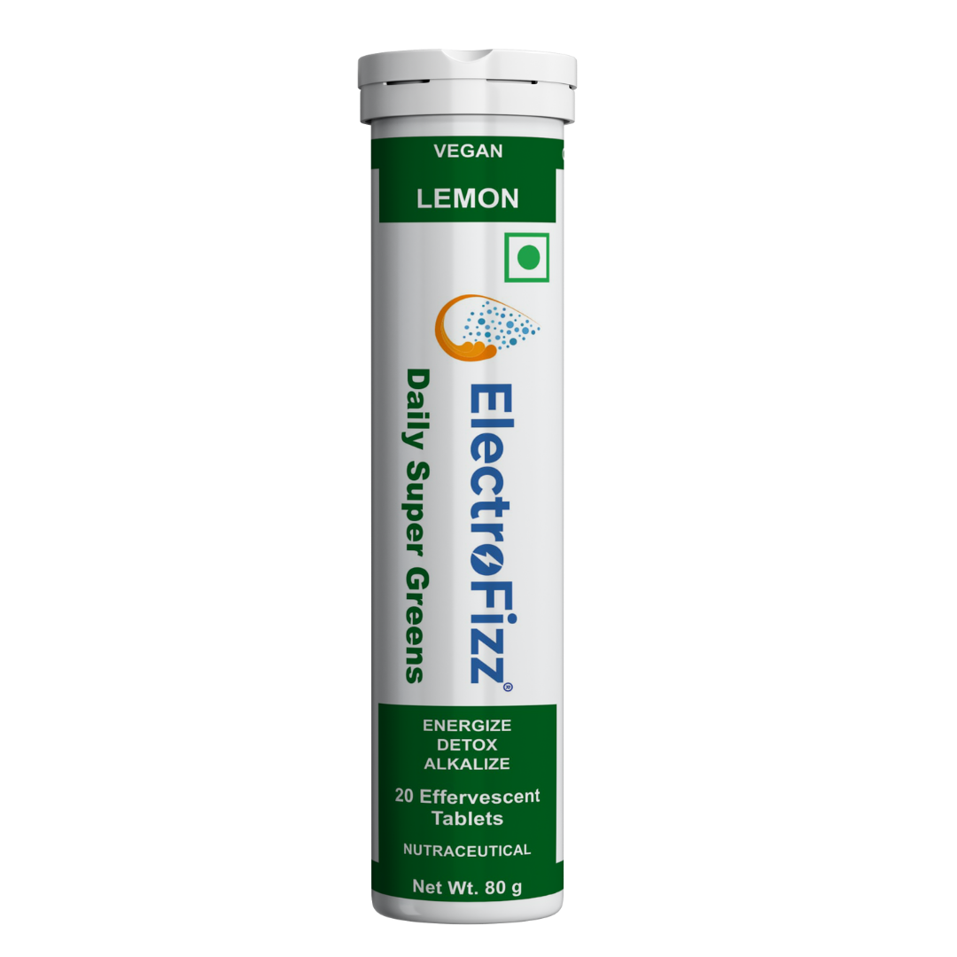 ElectroFizz Supergreens Superfood, Premium Ingredients, Greens, Fruits &Herbs -Spirulina, Moringa, Wheat Grass etc.,Boost Energy, Detox, Enhance Health & Immunity- Pack of 1