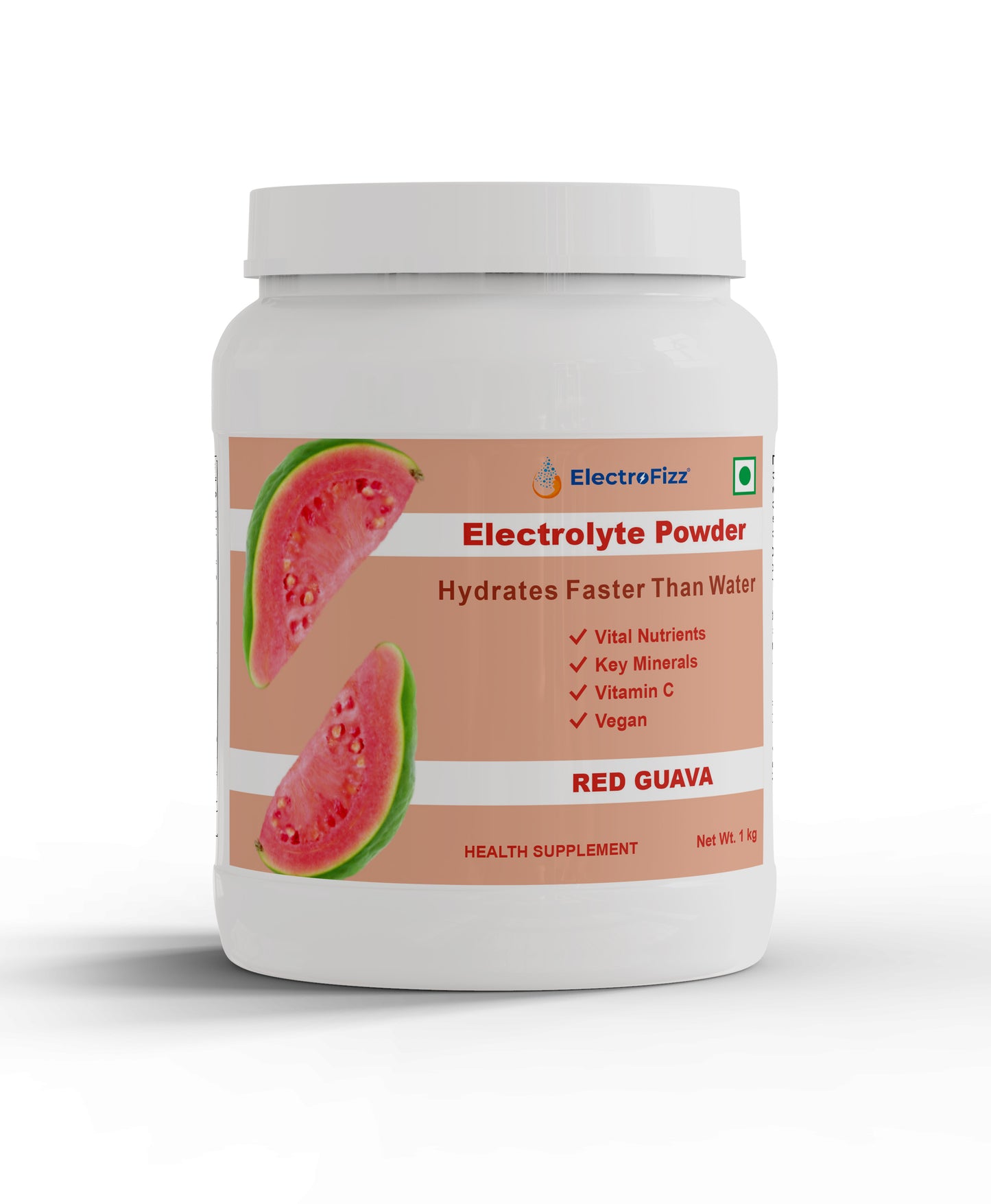 ElectroFizz Electrolyte Powder 100 servings | Minerals, Probiotics & Vitamin C- 1 Kg Jar Pack - Blueberry Flavor
