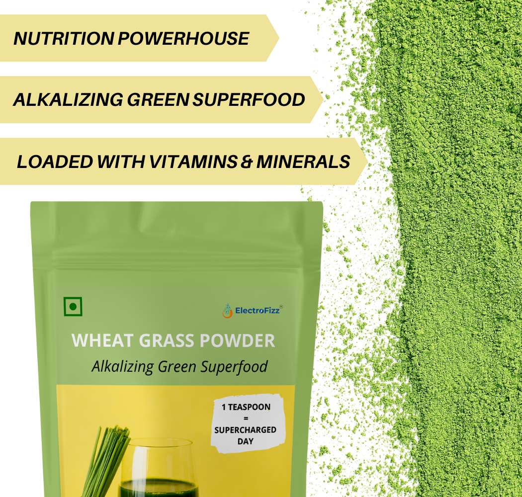 ElectroFizz 100% Pure Wheat Grass Powder -150 gms Pouch