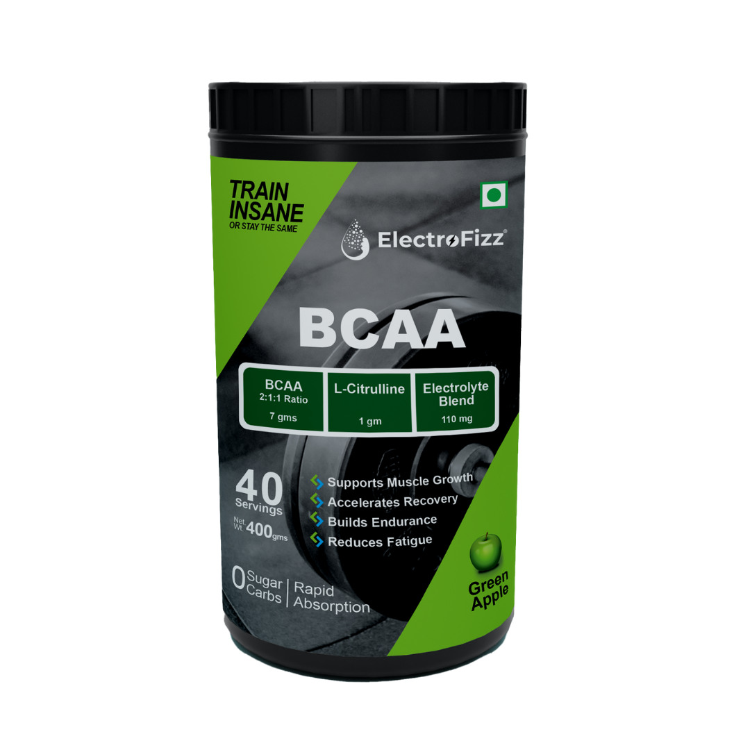 ElectroFizz Advanced BCAA 7Gms (2:1:1) -Green Apple Flavor- 400 Gms