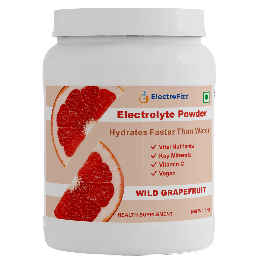 ElectroFizz Electrolyte Powder 100 servings | Minerals, Probiotics & Vitamin C- 1 Kg Jar Pack - Blueberry Flavor