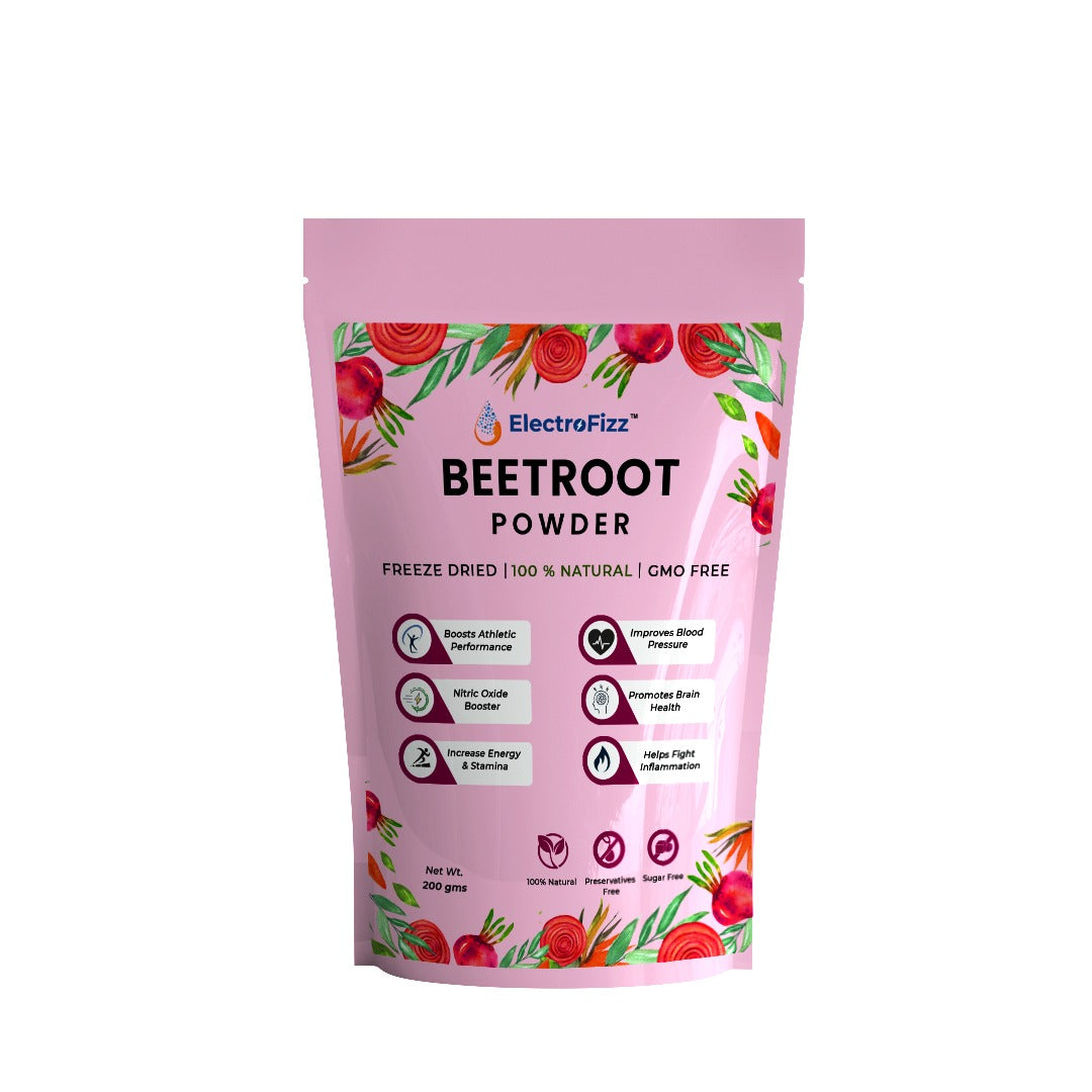 ElectroFizz Freeze Dried Beetroot Superfood Powder - 200 gms (30 plus servings)