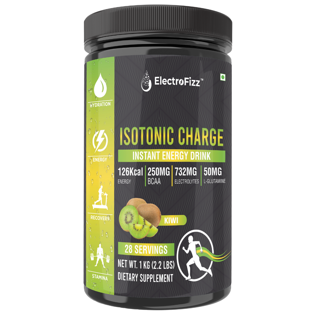 ElectroFizz Isotonic Energy Drink Powder for Endurance Sports & Fitness Activities, 1 Kg Jar - Orange