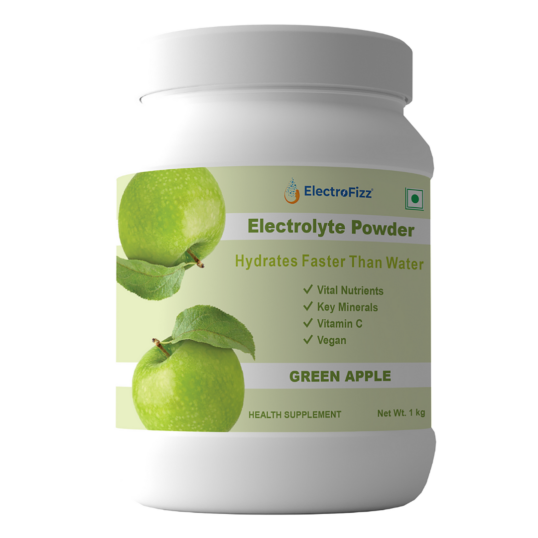 ElectroFizz Electrolyte Powder 100 servings | Minerals, Probiotics & Vitamin C- 1 Kg Jar Pack - Blueberry Flavor