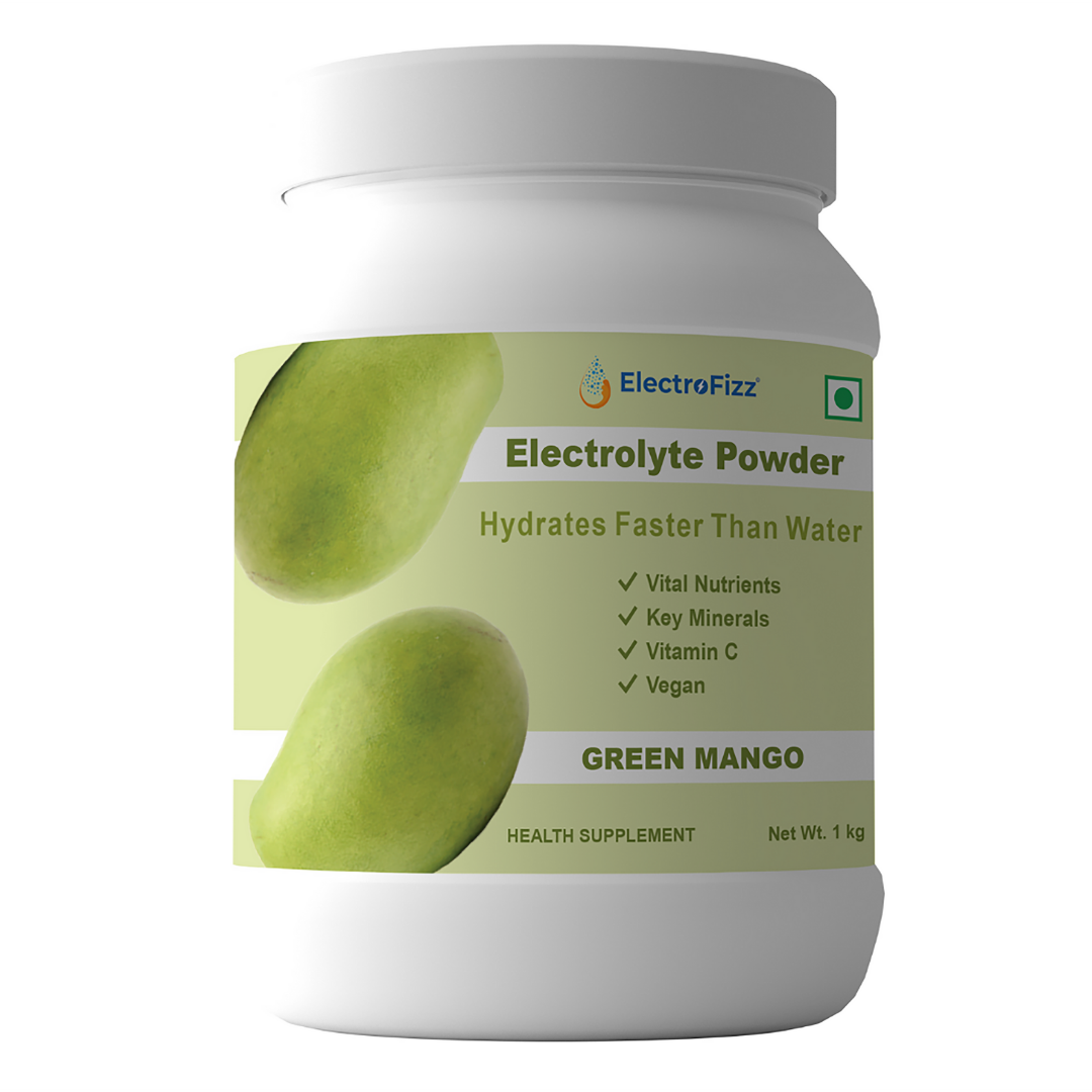 ElectroFizz Electrolyte Powder 100 servings | Minerals, Probiotics & Vitamin C- 1 Kg Jar Pack - Blueberry Flavor