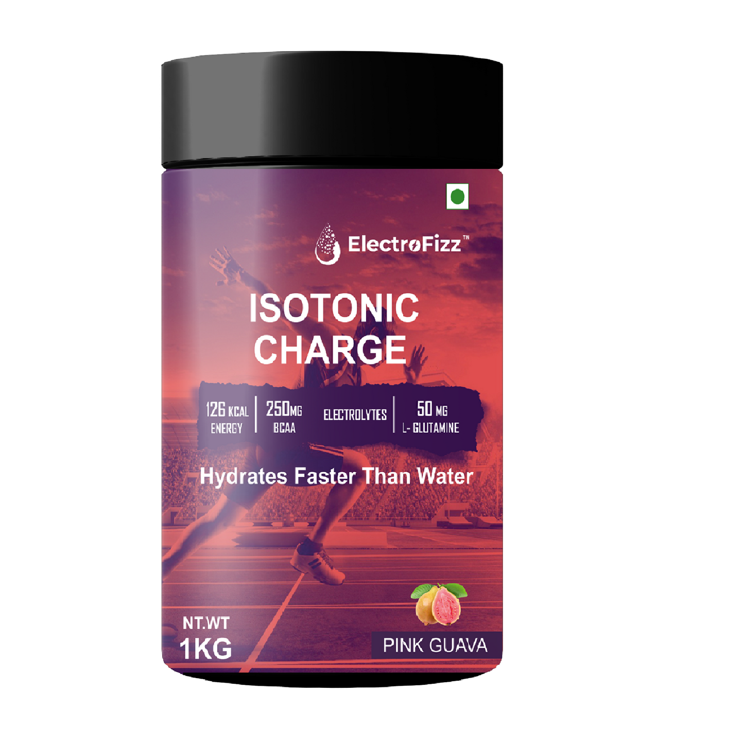 ElectroFizz Electrolyte Powder 100 servings | Minerals, Probiotics & Vitamin C- 1 Kg Jar Pack - Blueberry Flavor