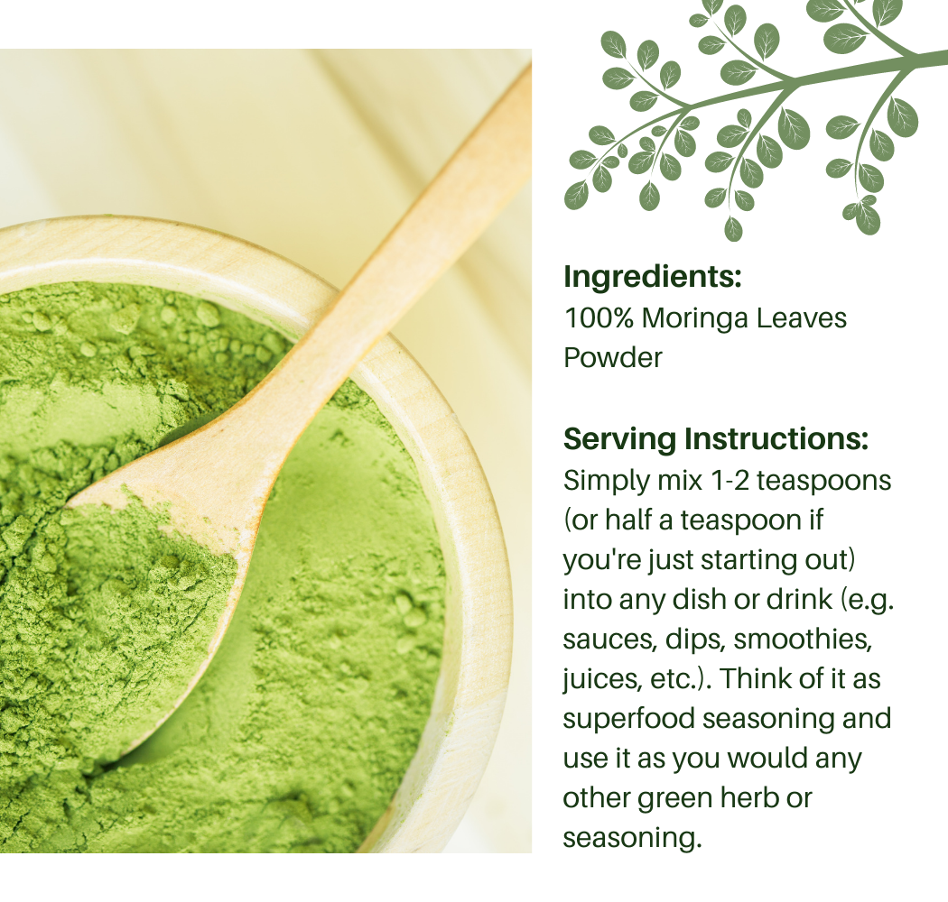ElectroFizz Pure Moringa Leaf Powder for Weight loss, Energy Levels, Digestive Health- 200 gms Pouch