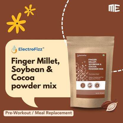 ElectroFizz Super Drink- Finger Millet, Soybean & Coca Powder Mix (Sugar Free)-350 gms