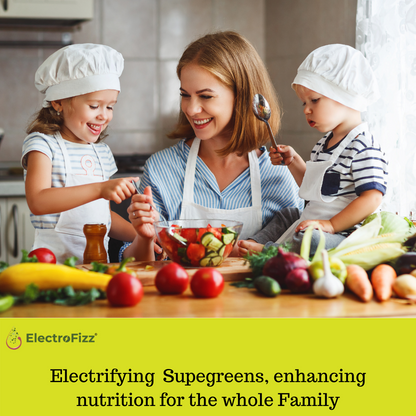 ElectroFizz Supergreens Superfood Powder Greens,Fruits &Herbs-250gm (31 servings)