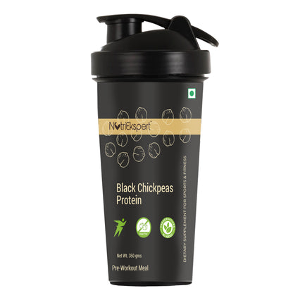 NutriEkspert Black Chickpeas Protein Powder in a Protein Shaker with Rock Salt & Cumin- 350gms