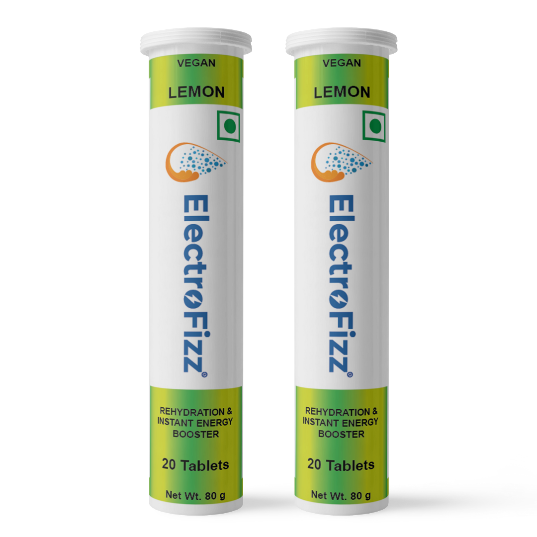 ElectroFizz Electrolyte Energy Drink for Workout, Sports Drink for Men and Women - 40 Effervescent Tablets (Pack of 2 tubes) -Orange